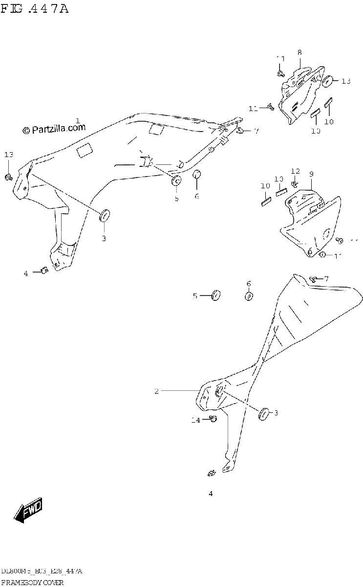 Diagrama de FRAME BODY COVER