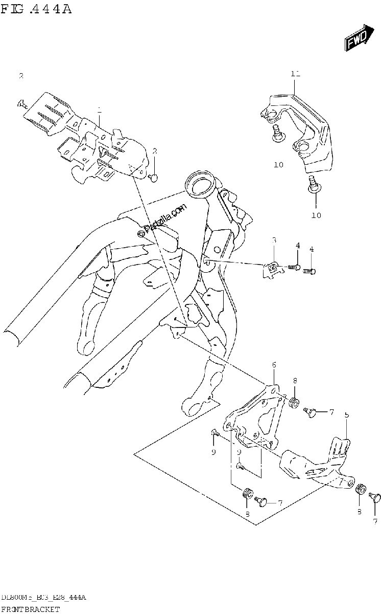 Diagrama de FRONT BRACKET