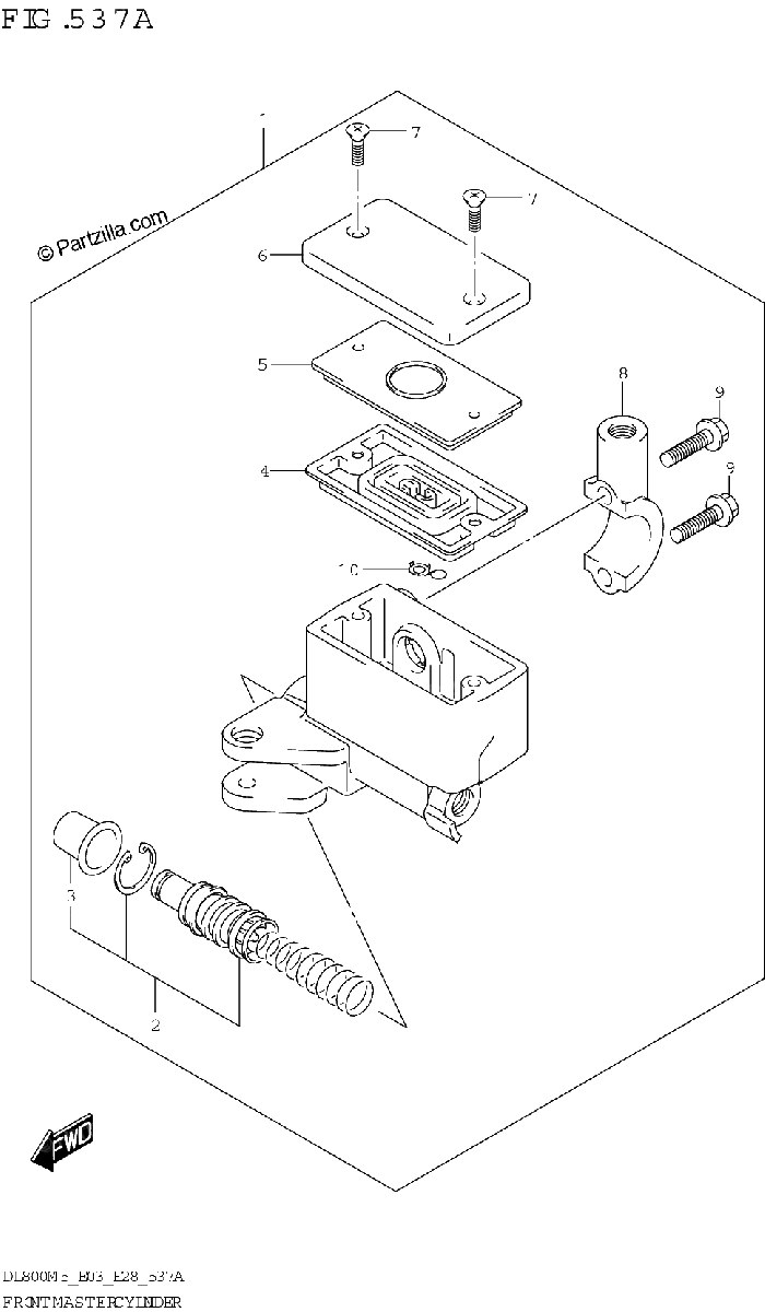 Diagrama de FRONT MASTER CYLINDER