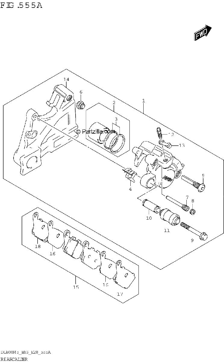 Diagrama de REAR CALIPER