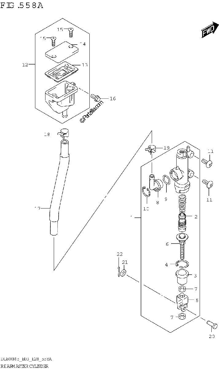Diagrama de REAR MASTER CYLINDER