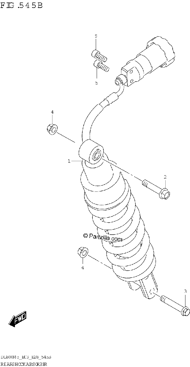 Diagrama de REAR SHOCK ABSORBER