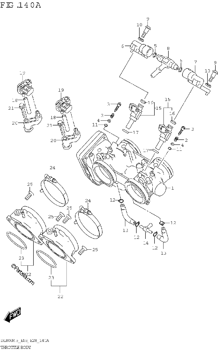 Diagrama de THROTTLE BODY