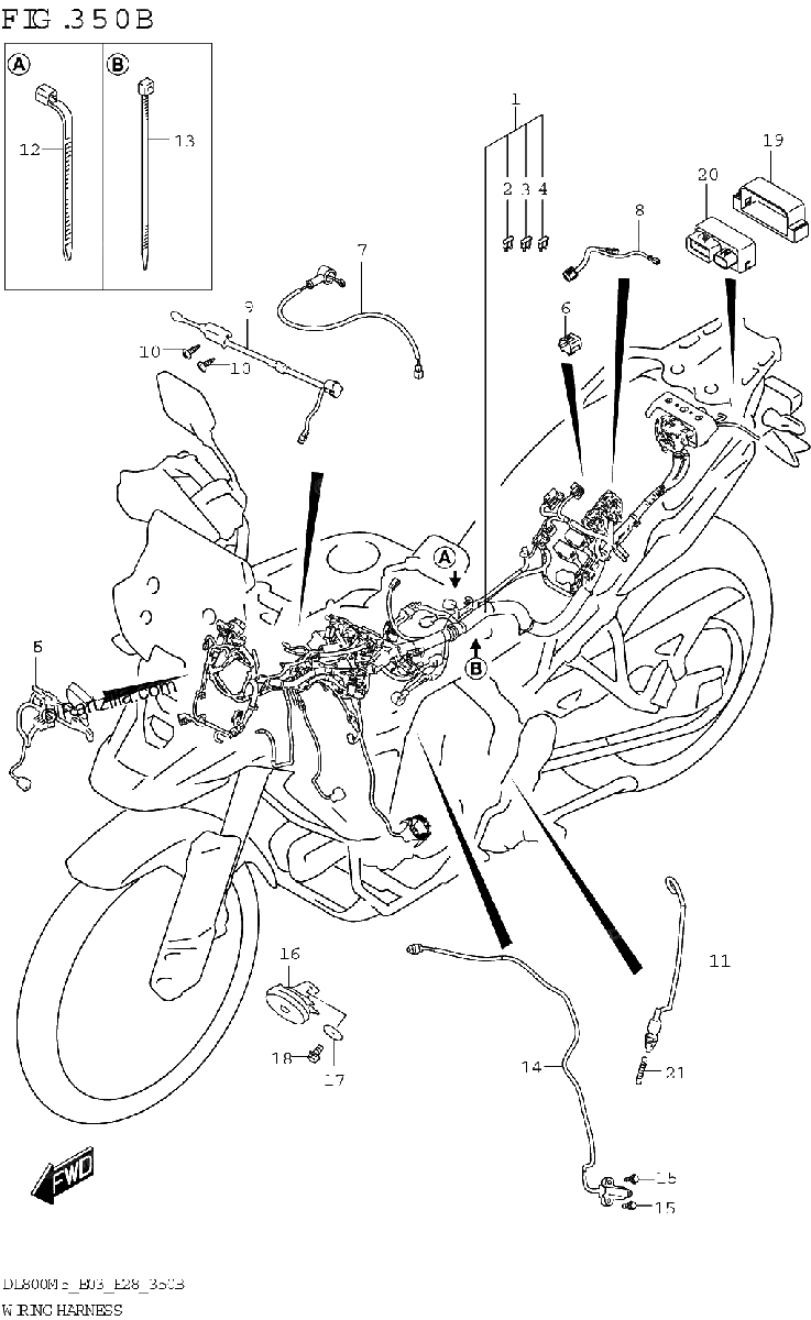 Diagrama de WIRING HARNESS