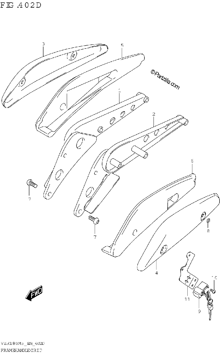 Diagrama de FRAME HANDLE GRIP VZR1800BZ