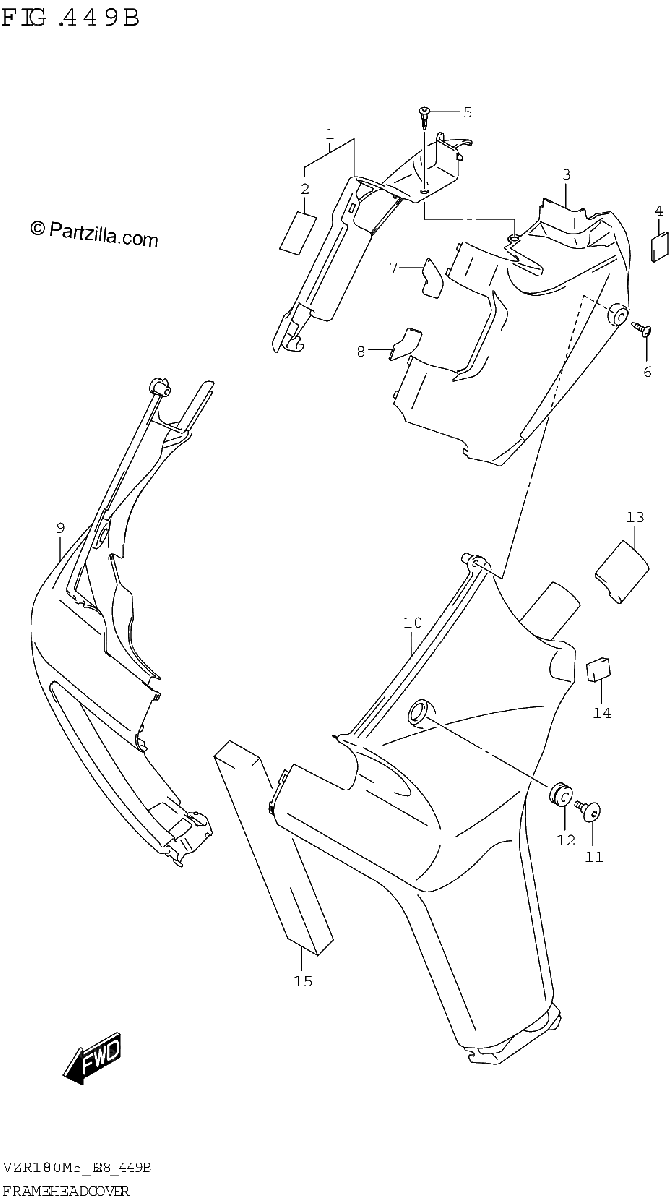 Diagrama de FRAME HEAD COVER VZR1800BZ