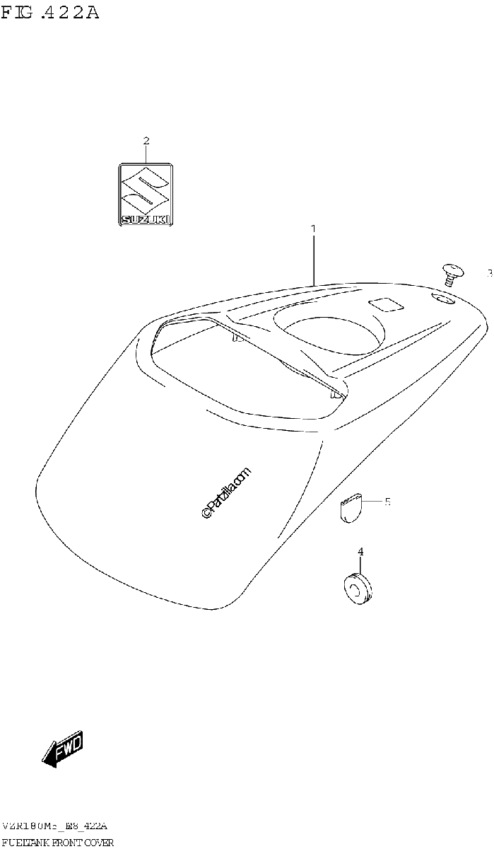 Diagrama de FUEL TANK FRONT COVER VZR1800