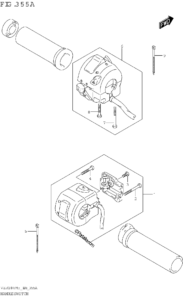 Diagrama de HANDLE SWITCH VZR1800