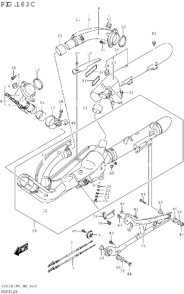 Diagrama de MUFFLER VZR1800BZ