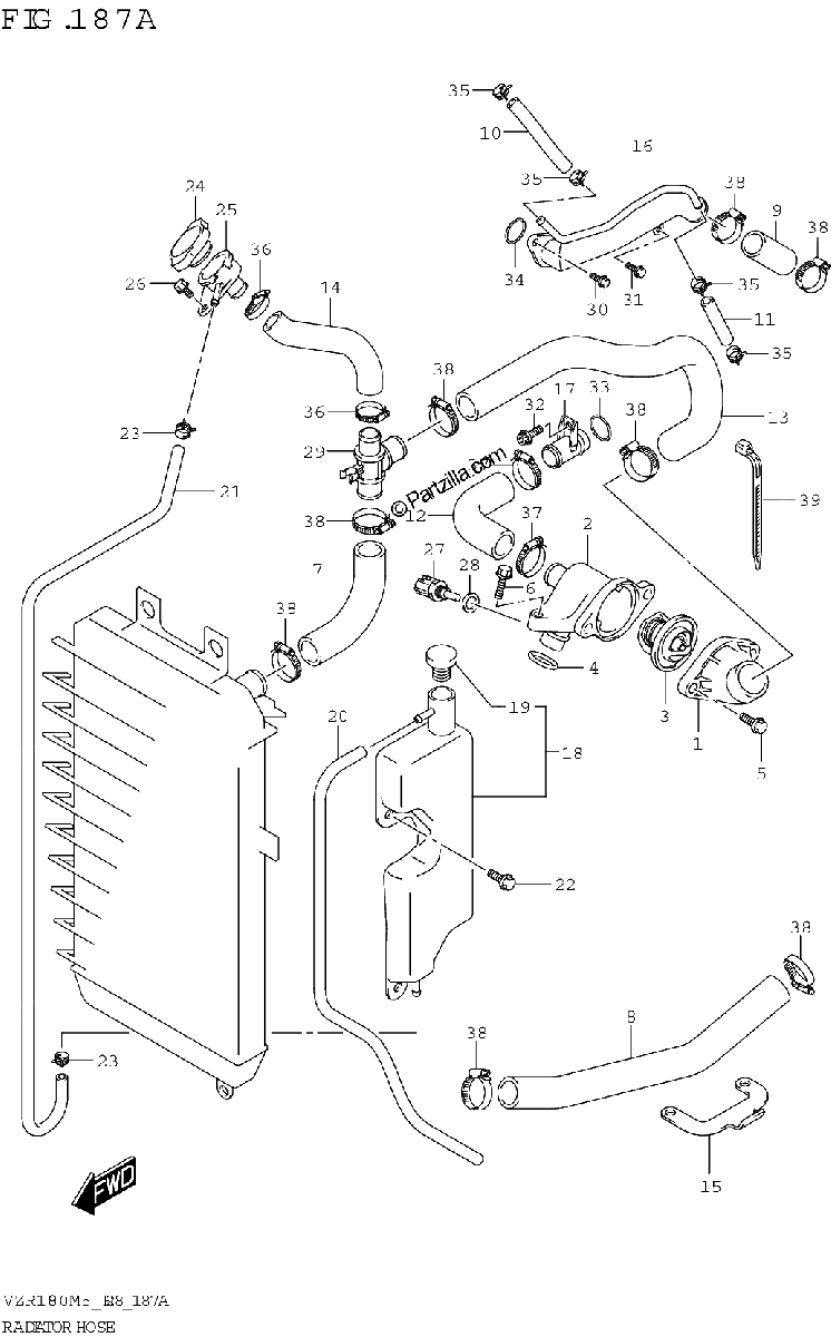 Diagrama de RADIATOR HOSE