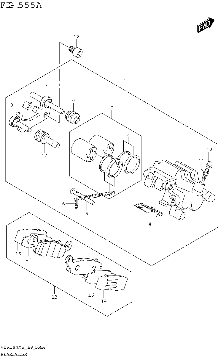 Diagrama de REAR CALIPER