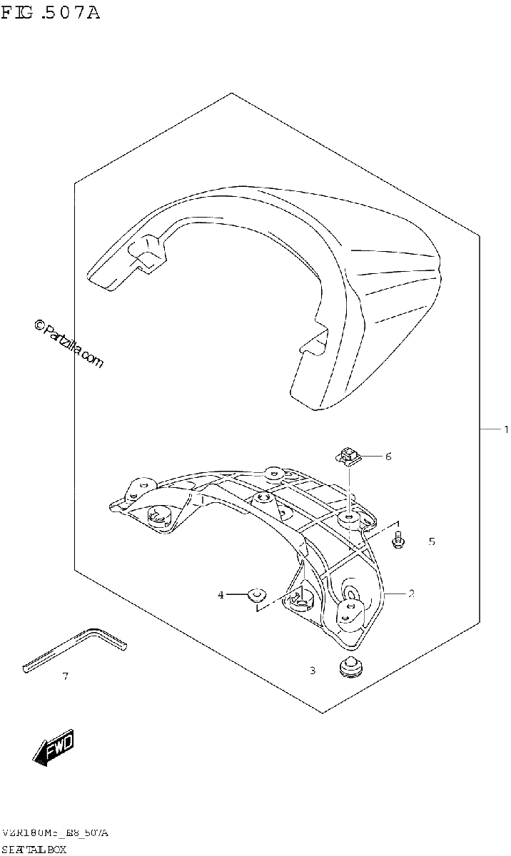 Diagrama de SEAT TAIL BOX VZR1800