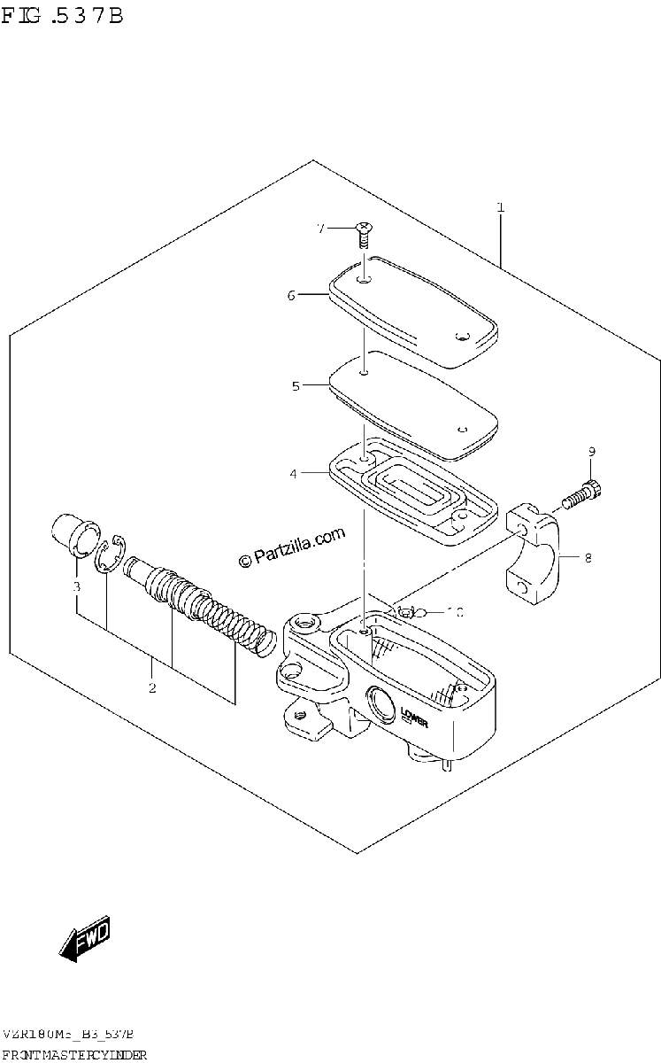 Diagrama de FRONT MASTER CYLINDER