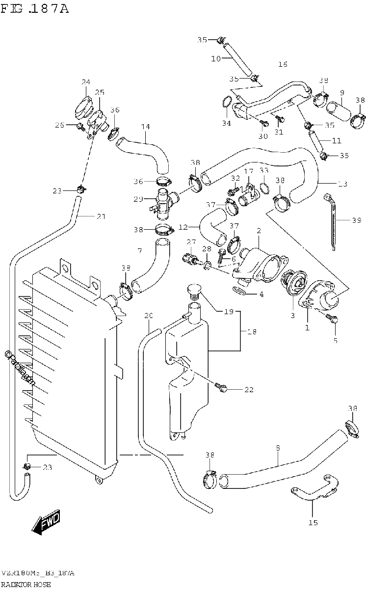 Diagrama de RADIATOR HOSE