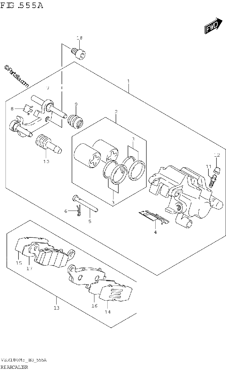 Diagrama de REAR CALIPER