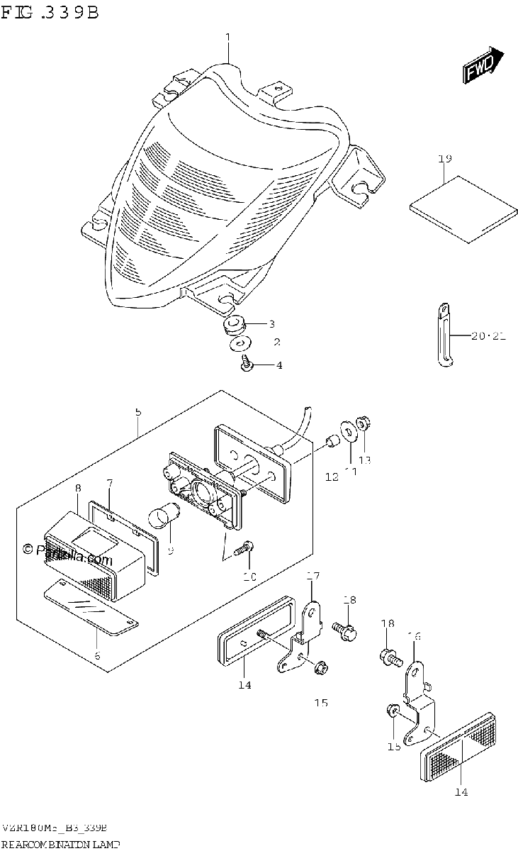 Diagrama de REAR COMBINATION LAMP