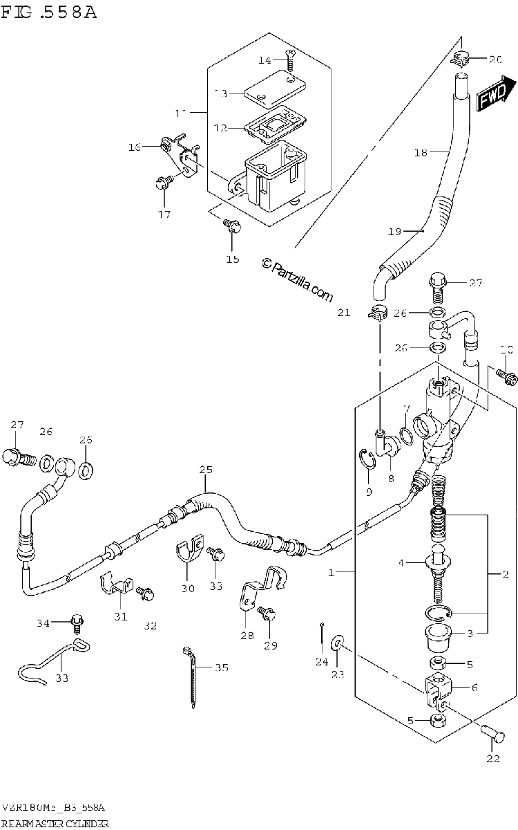 Diagrama de REAR MASTER CYLINDER