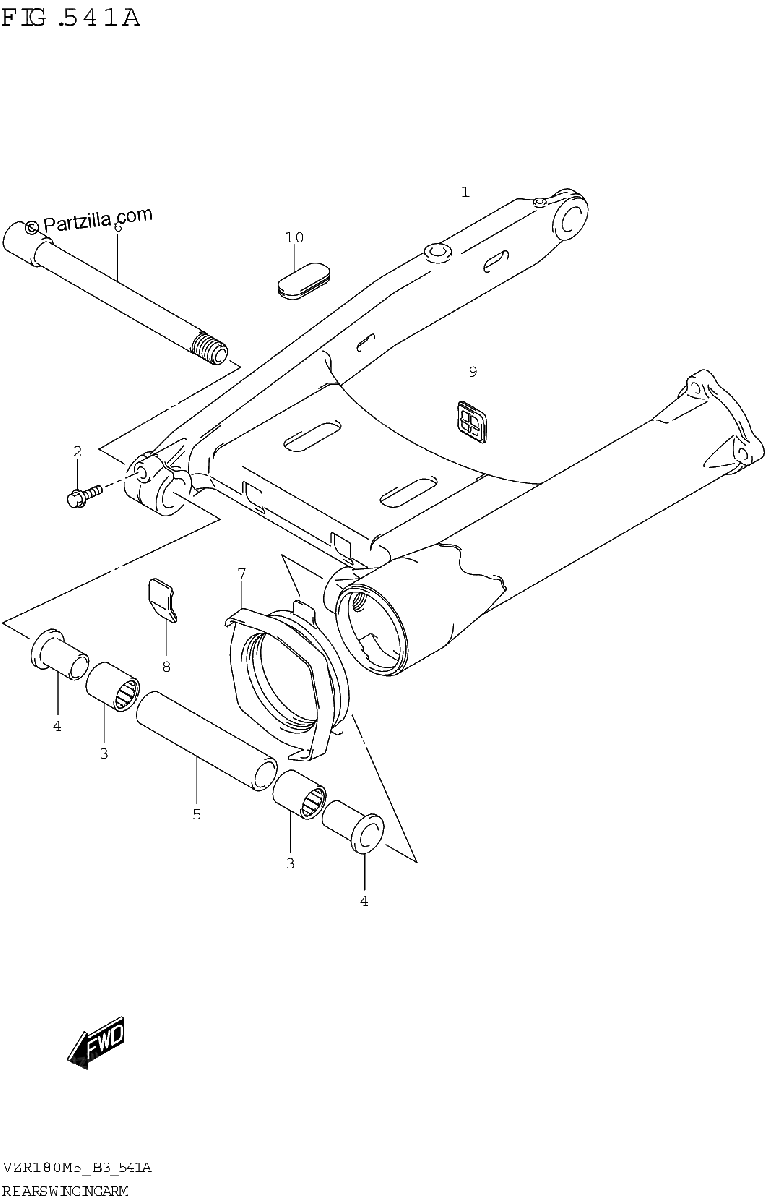 Diagrama de REAR SWINGINGARM