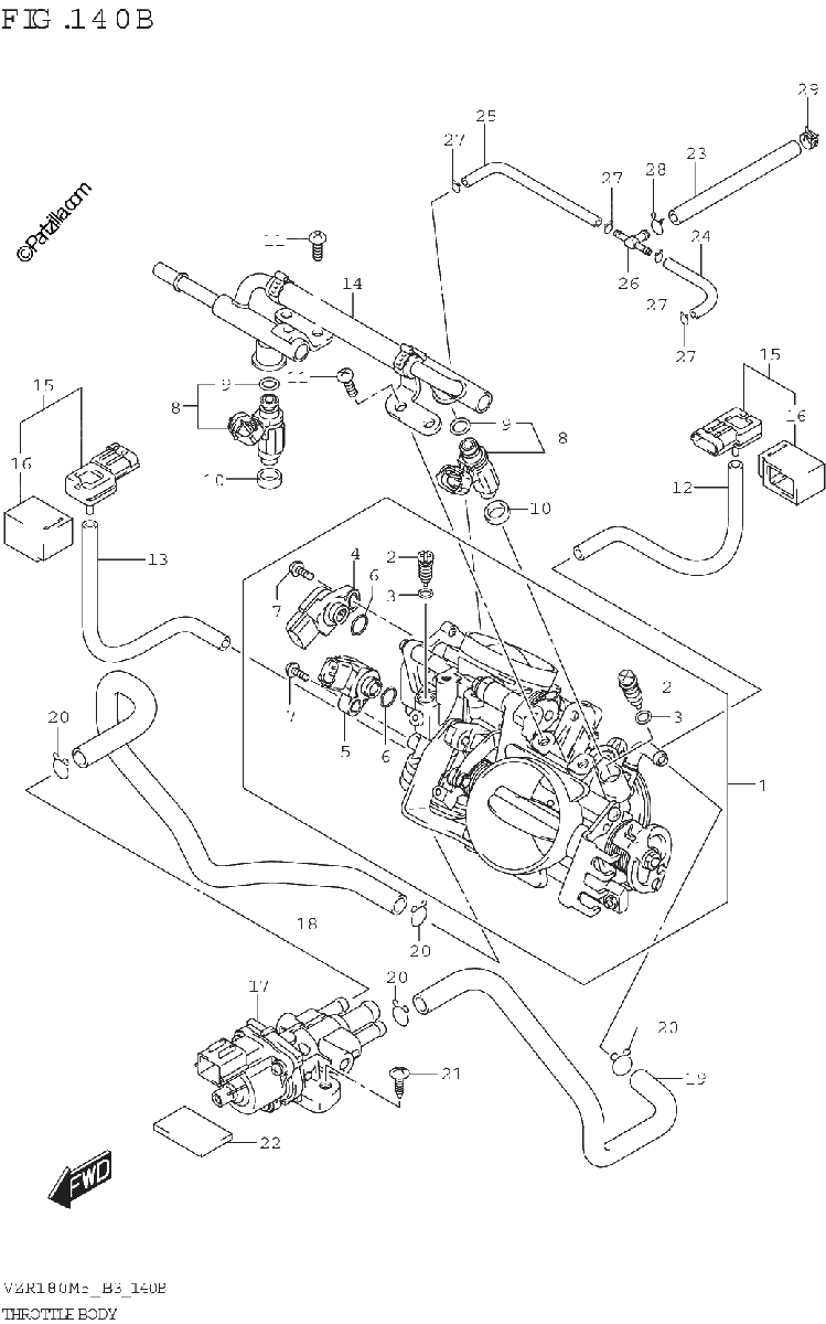 Diagrama de THROTTLE BODY
