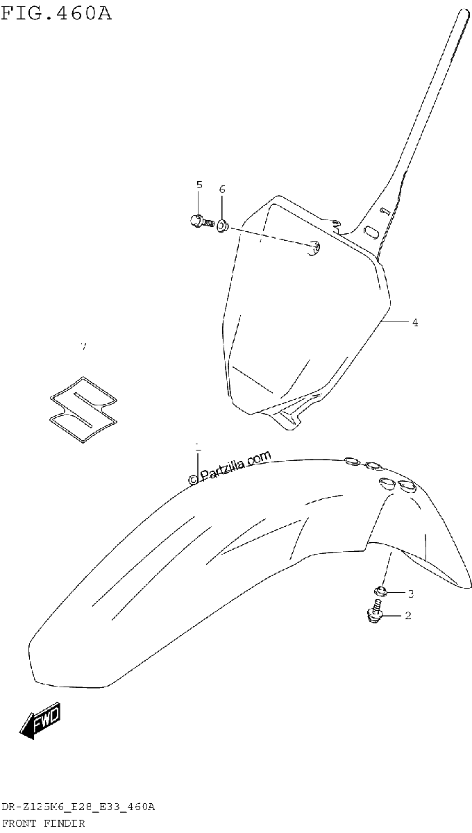 Diagrama de FRONT FENDER