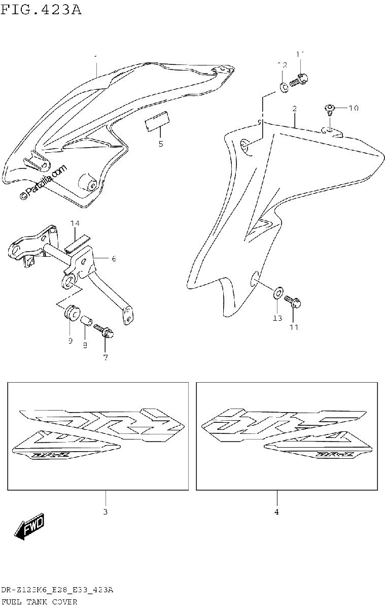 Diagrama de FUEL TANK COVER