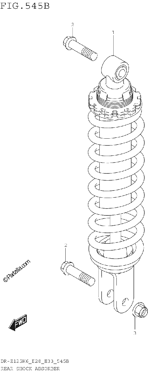 Diagrama de REAR SHOCK ABSORBER DR Z125L