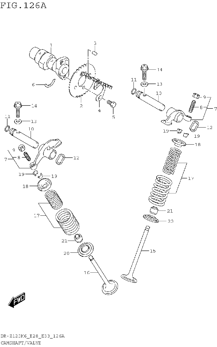 Diagrama de CAMSHAFT VALVE