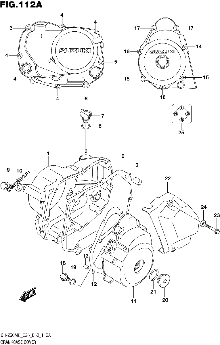 Diagrama de CRANKCASE COVER