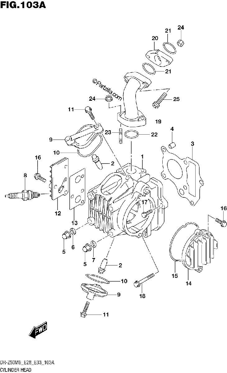 Diagrama de CYLINDER HEAD