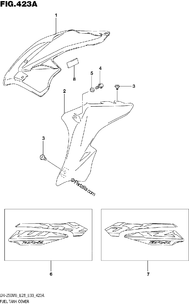 Diagrama de FUEL TANK COVER