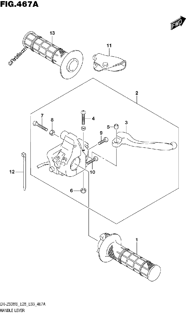 Diagrama de HANDLE LEVER
