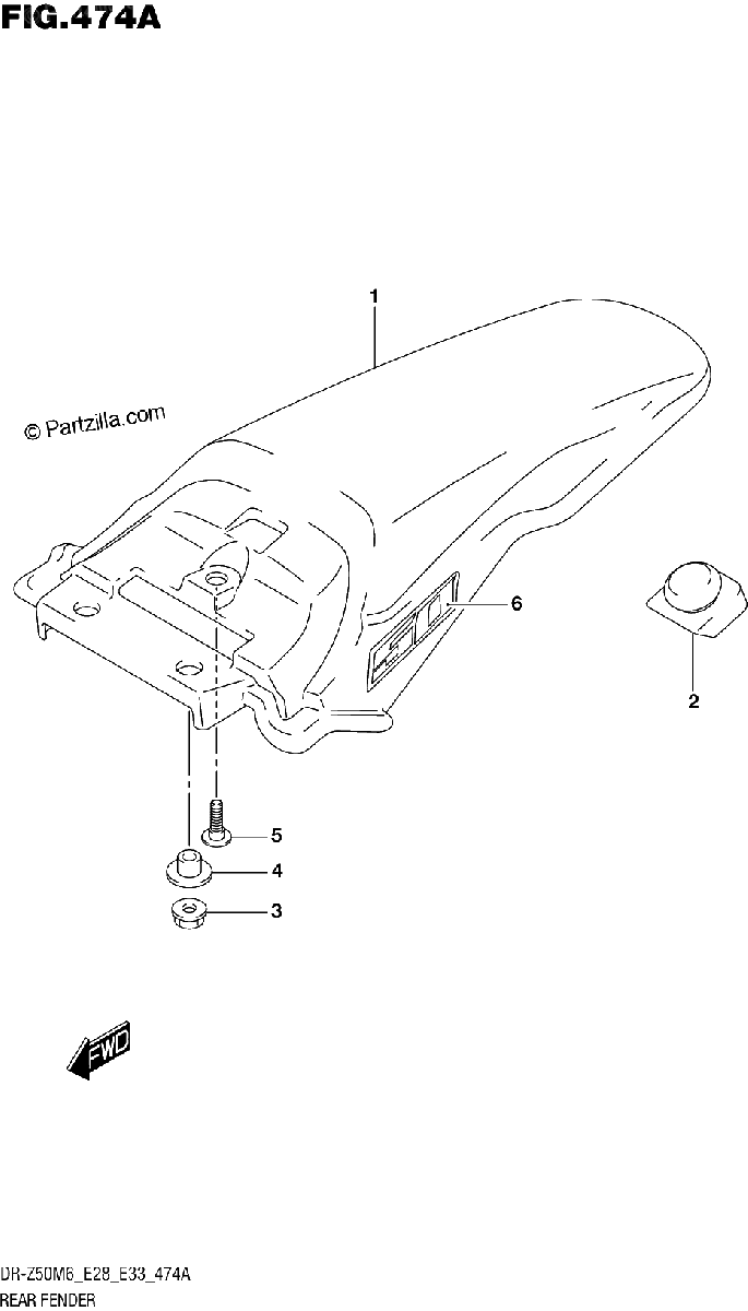 Diagrama de REAR FENDER