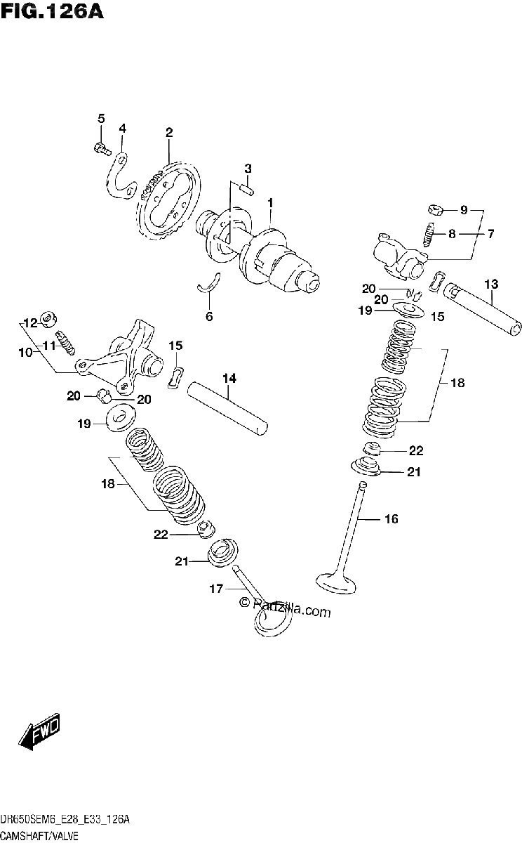 Diagrama de CAMSHAFT VALVE