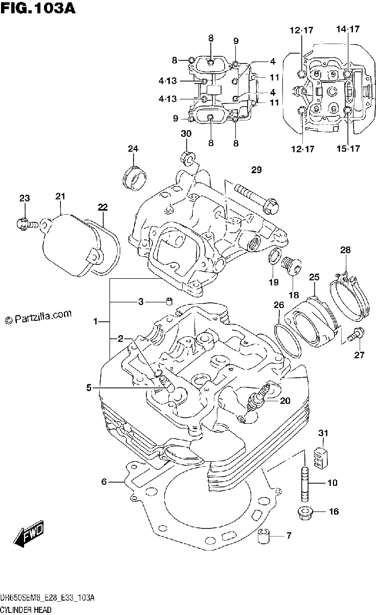 Diagrama de CYLINDER HEAD