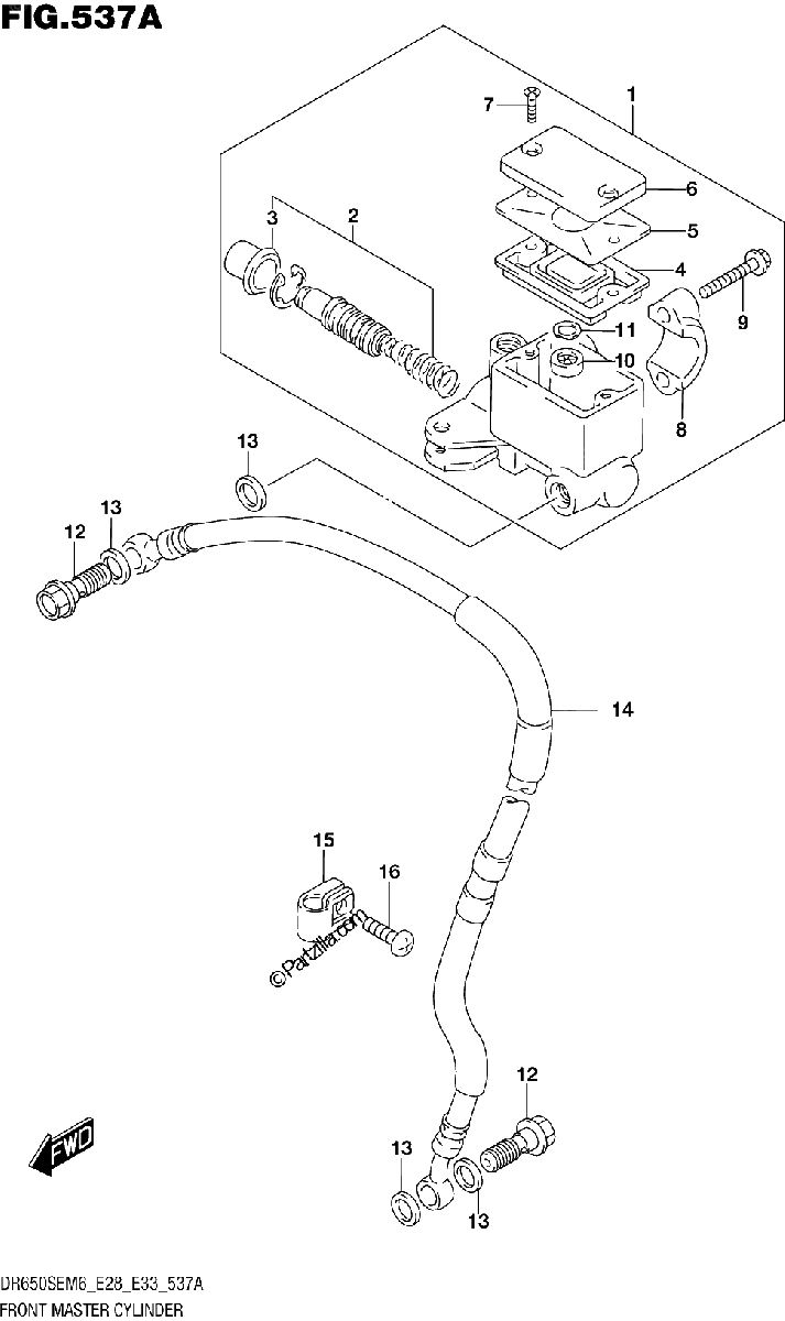 Diagrama de FRONT MASTER CYLINDER