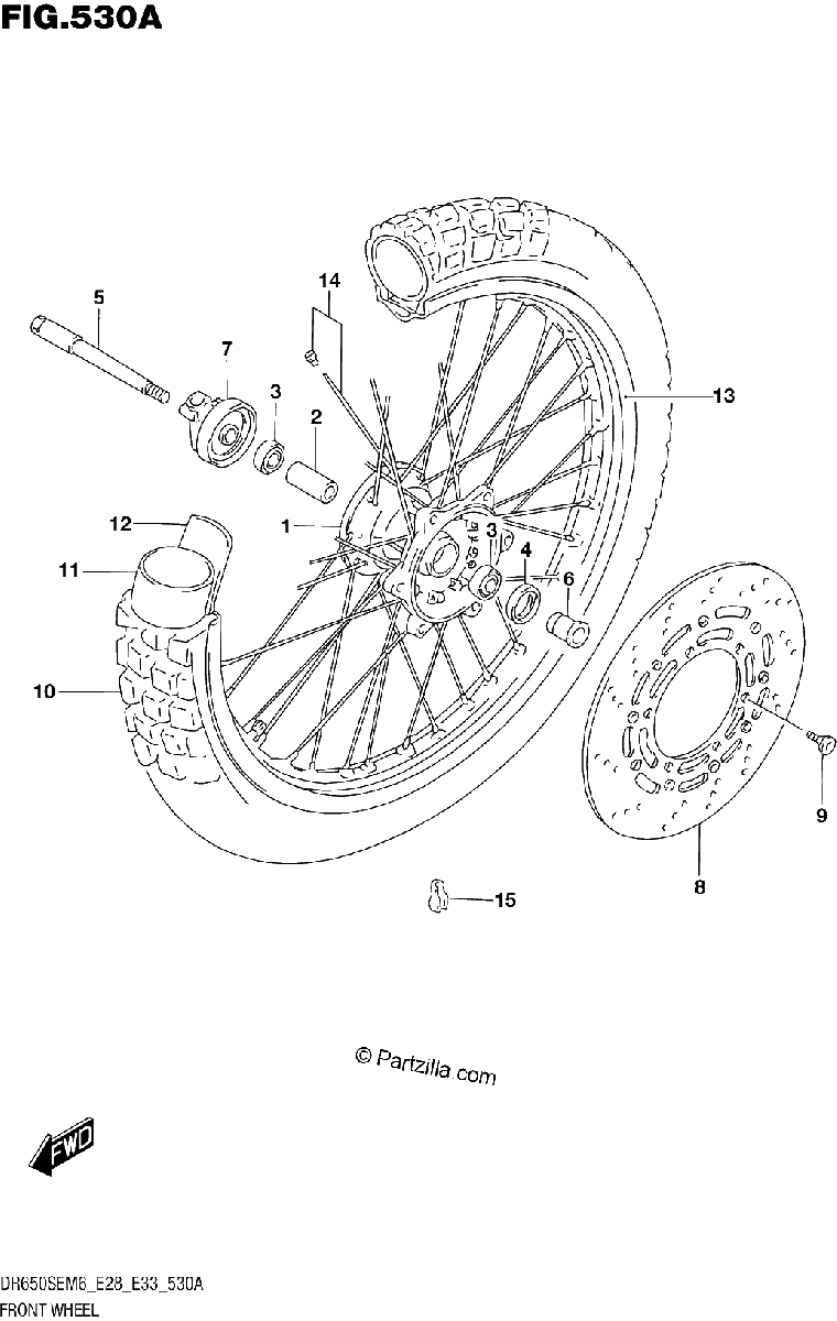 Diagrama de FRONT WHEEL