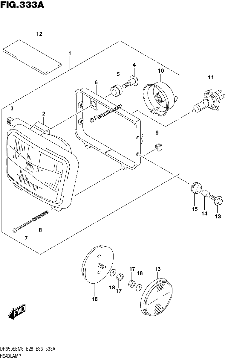 Diagrama de HEADLAMP