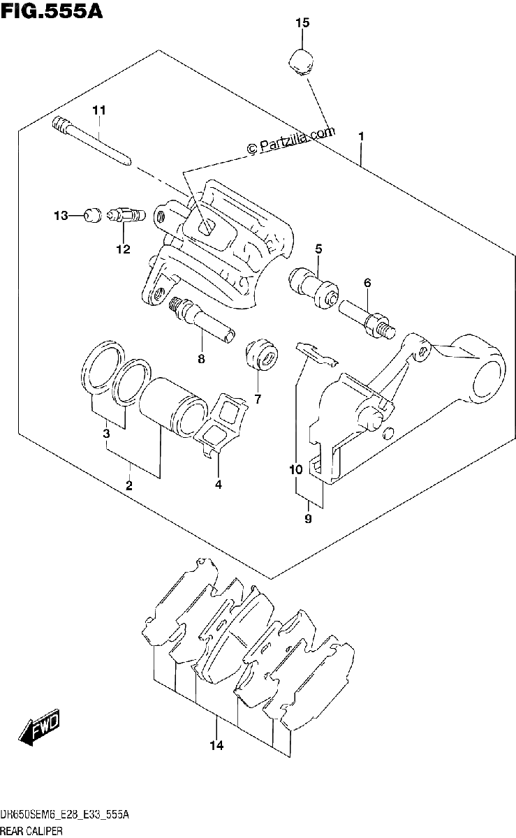 Diagrama de REAR CALIPER