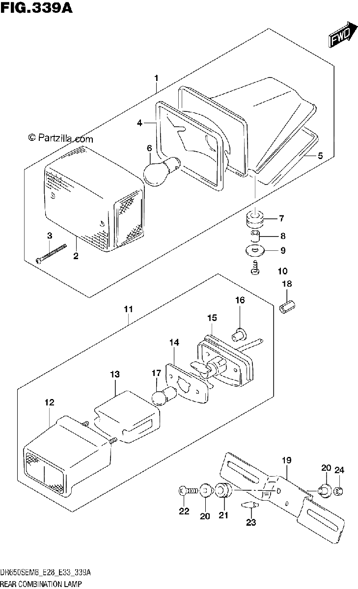 Diagrama de REAR COMBINATION LAMP