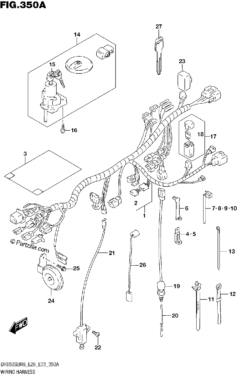 Diagrama de WIRING HARNESS