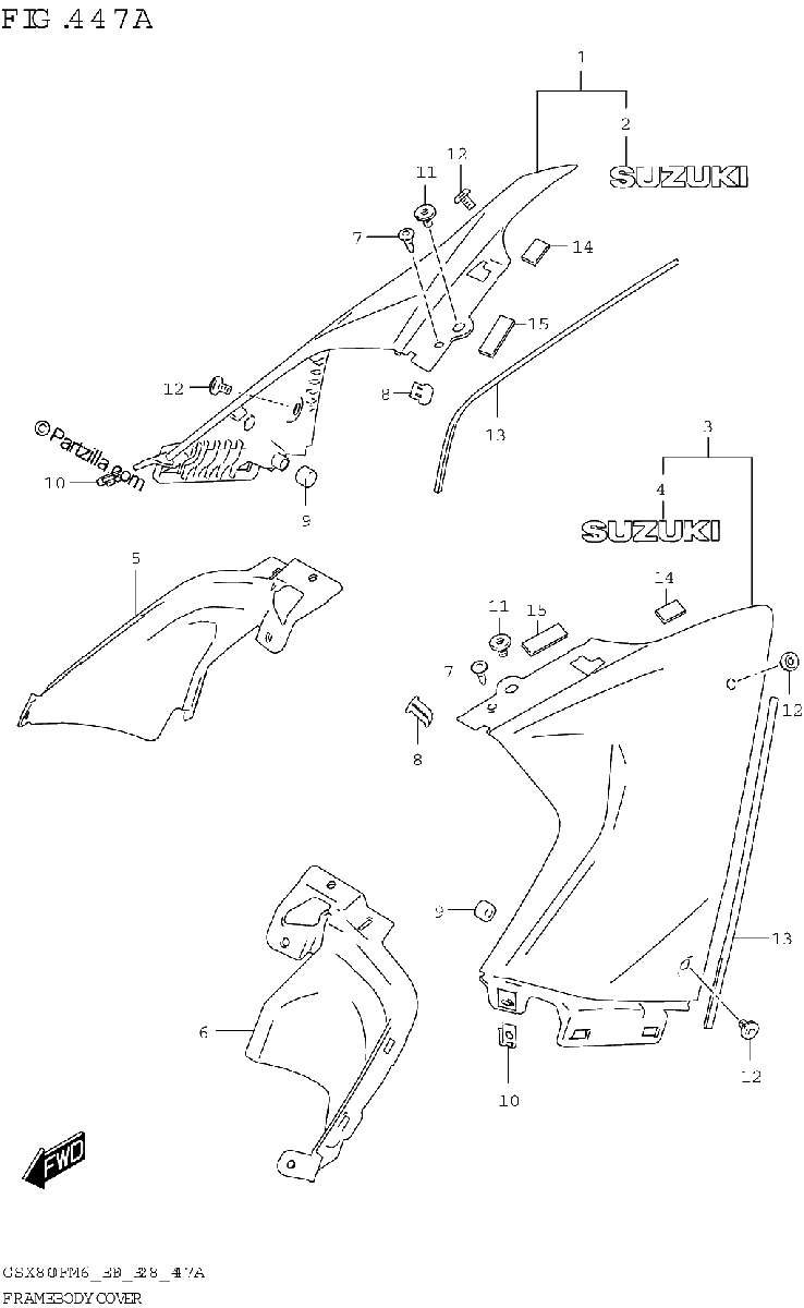 Diagrama de FRAME BODY COVER