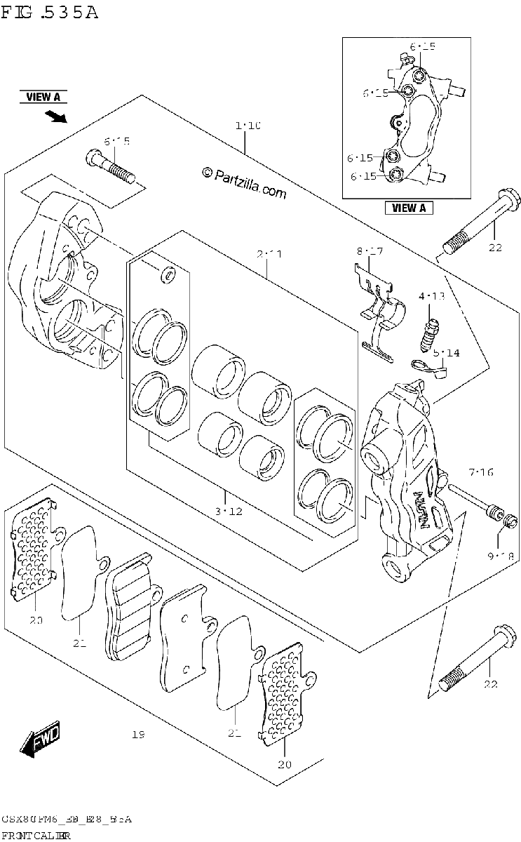 Diagrama de FRONT CALIPER