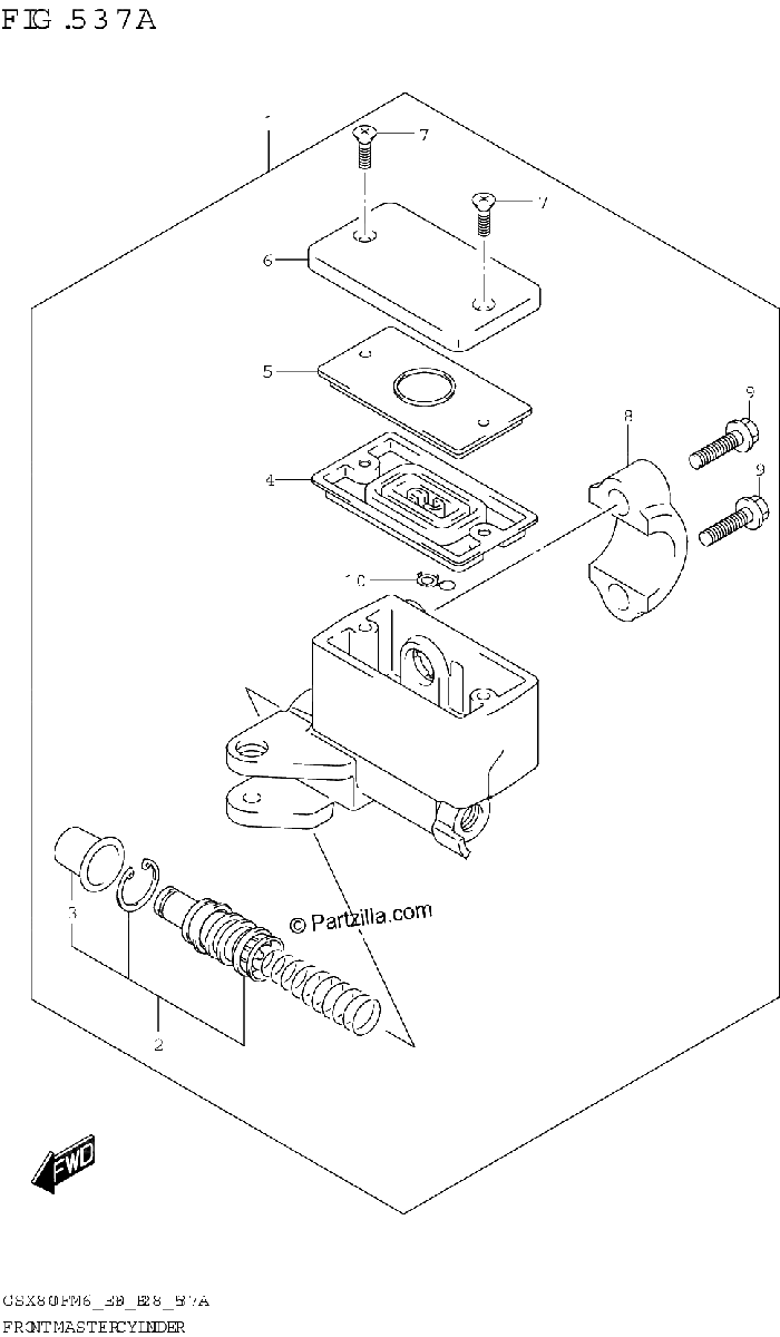 Diagrama de FRONT MASTER CYLINDER