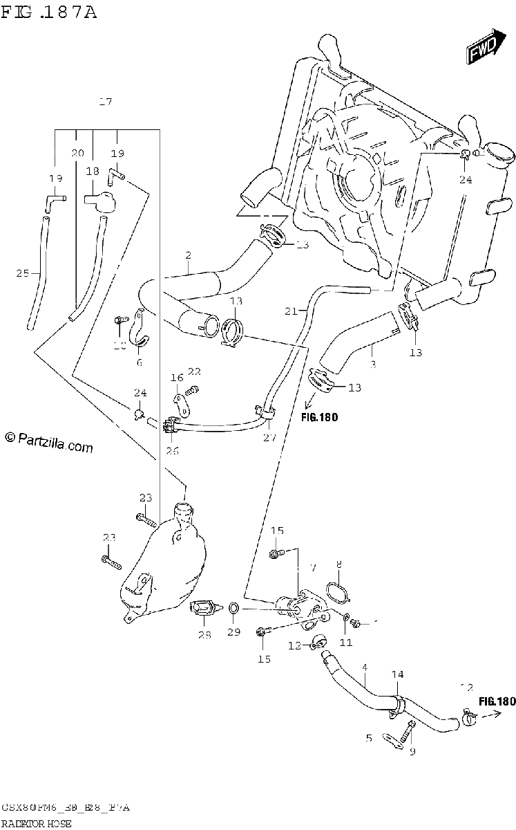Diagrama de RADIATOR HOSE