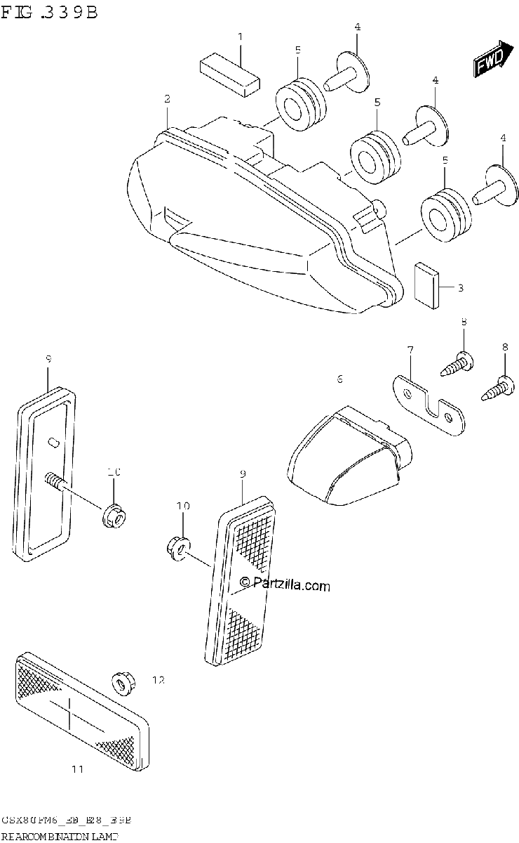 Diagrama de REAR COMBINATION LAMP