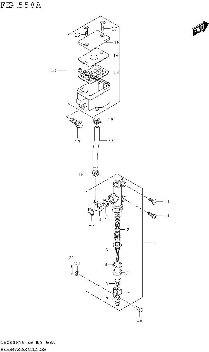 Diagrama de REAR MASTER CYLINDER