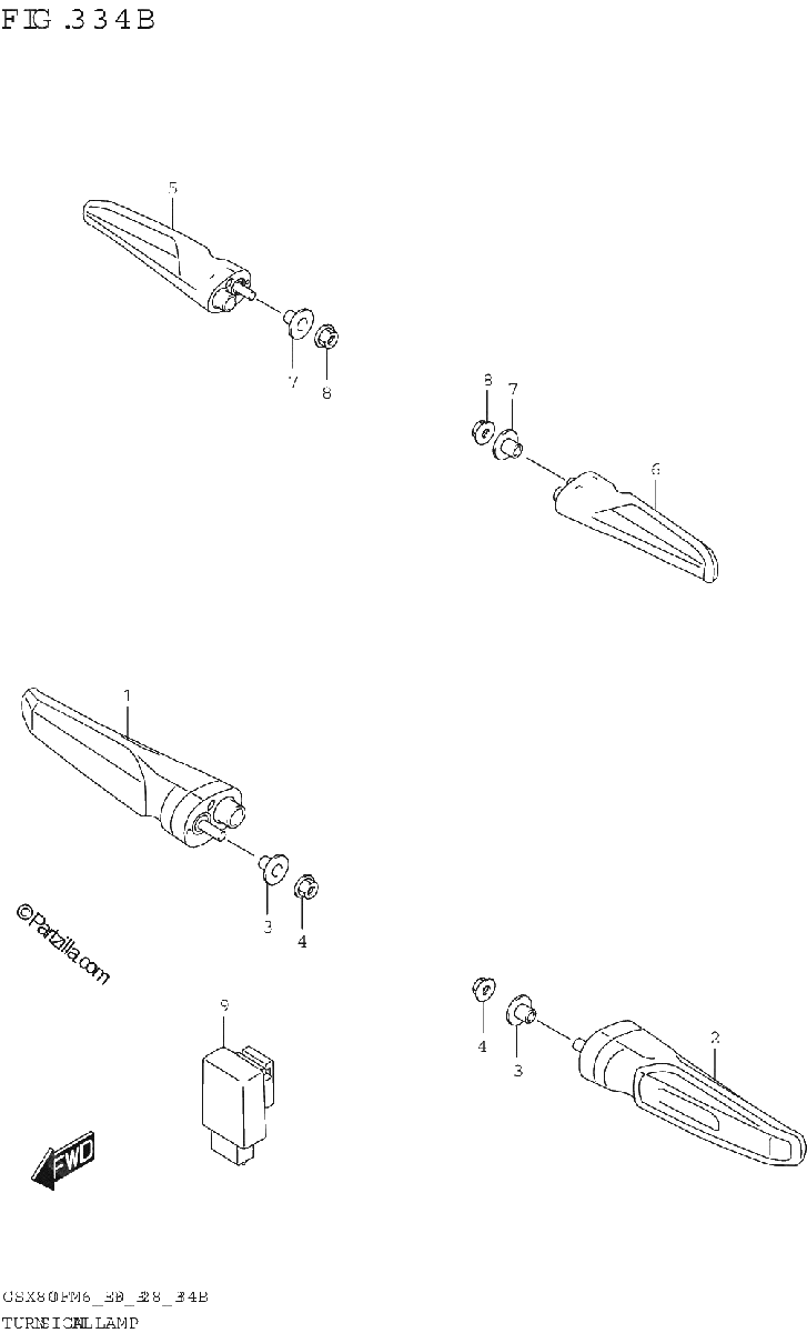 Diagrama de TURNSIGNAL LAMP