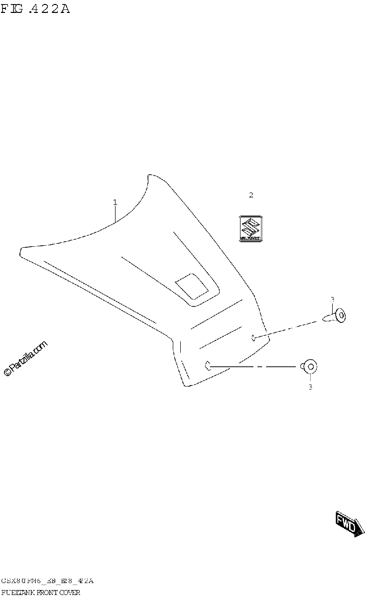 Diagrama de FUEL TANK FRONT COVER