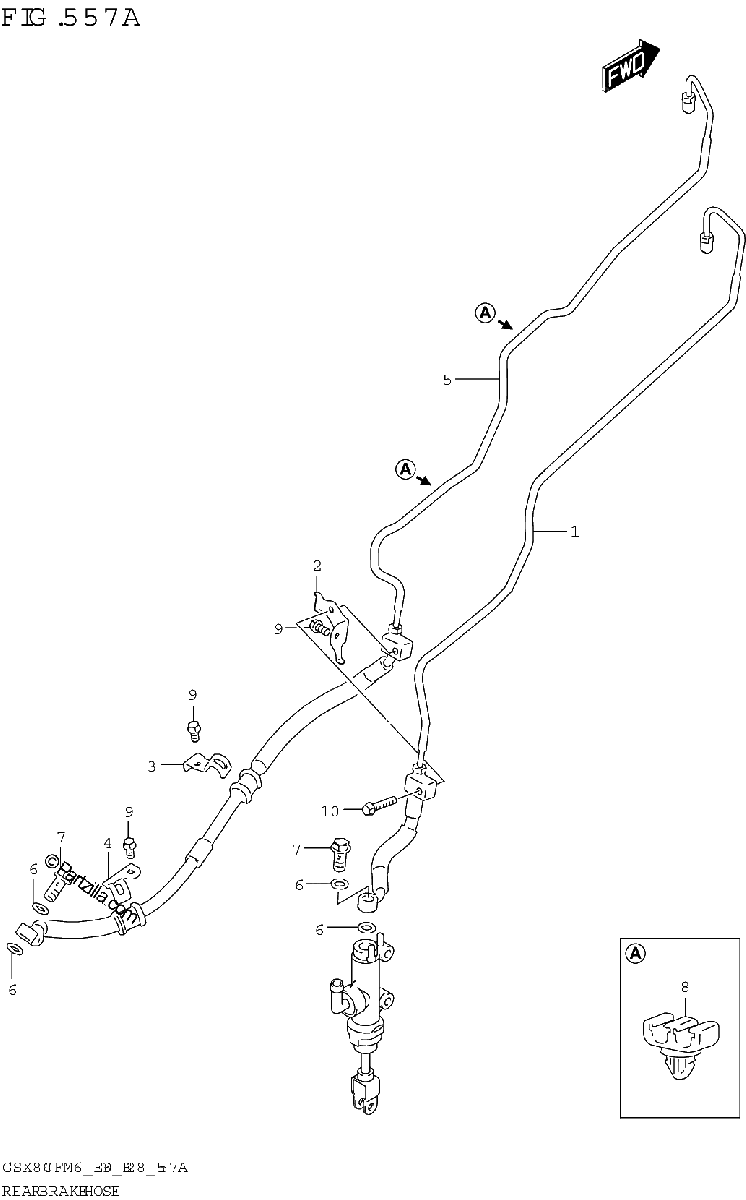 Diagrama de REAR BRAKE HOSE