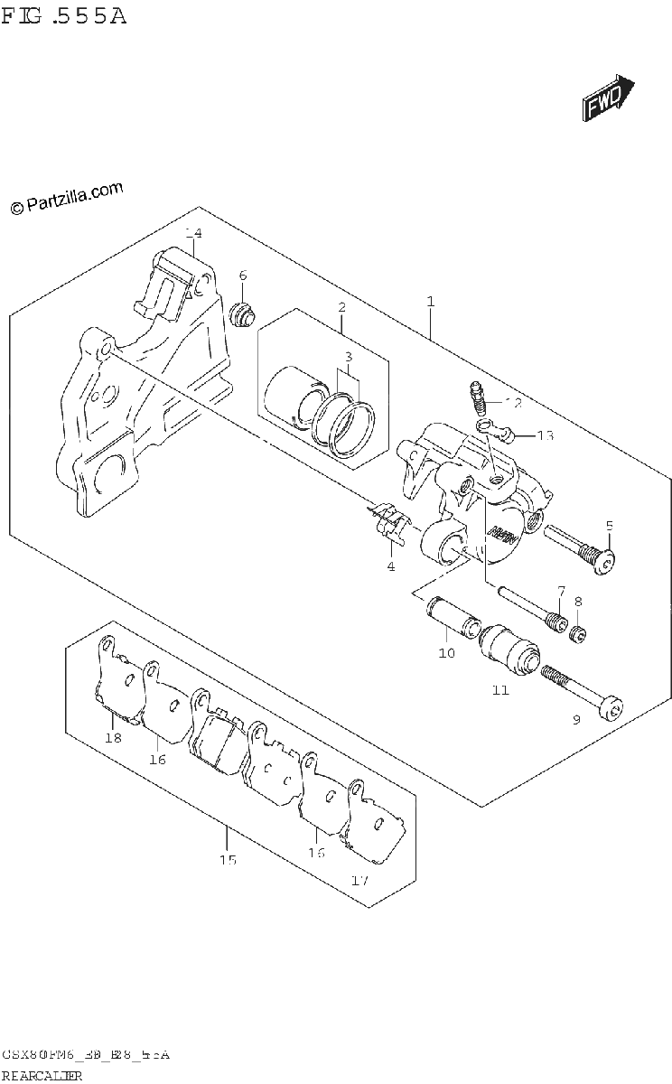 Diagrama de REAR CALIPER